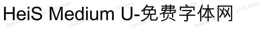HeiS Medium U字体转换